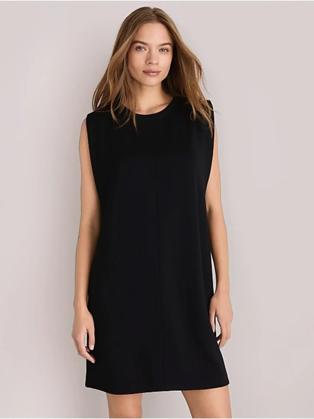 LOFT Black Sleeveless Shift Dress
